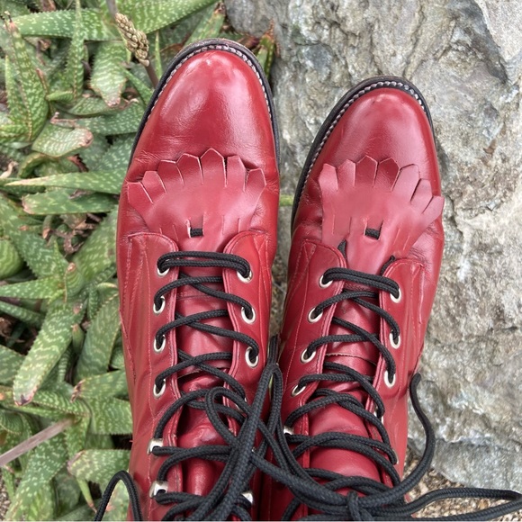 TONY LAMA Vintage Lace Up Tasseled Ropers - Picture 4 of 14